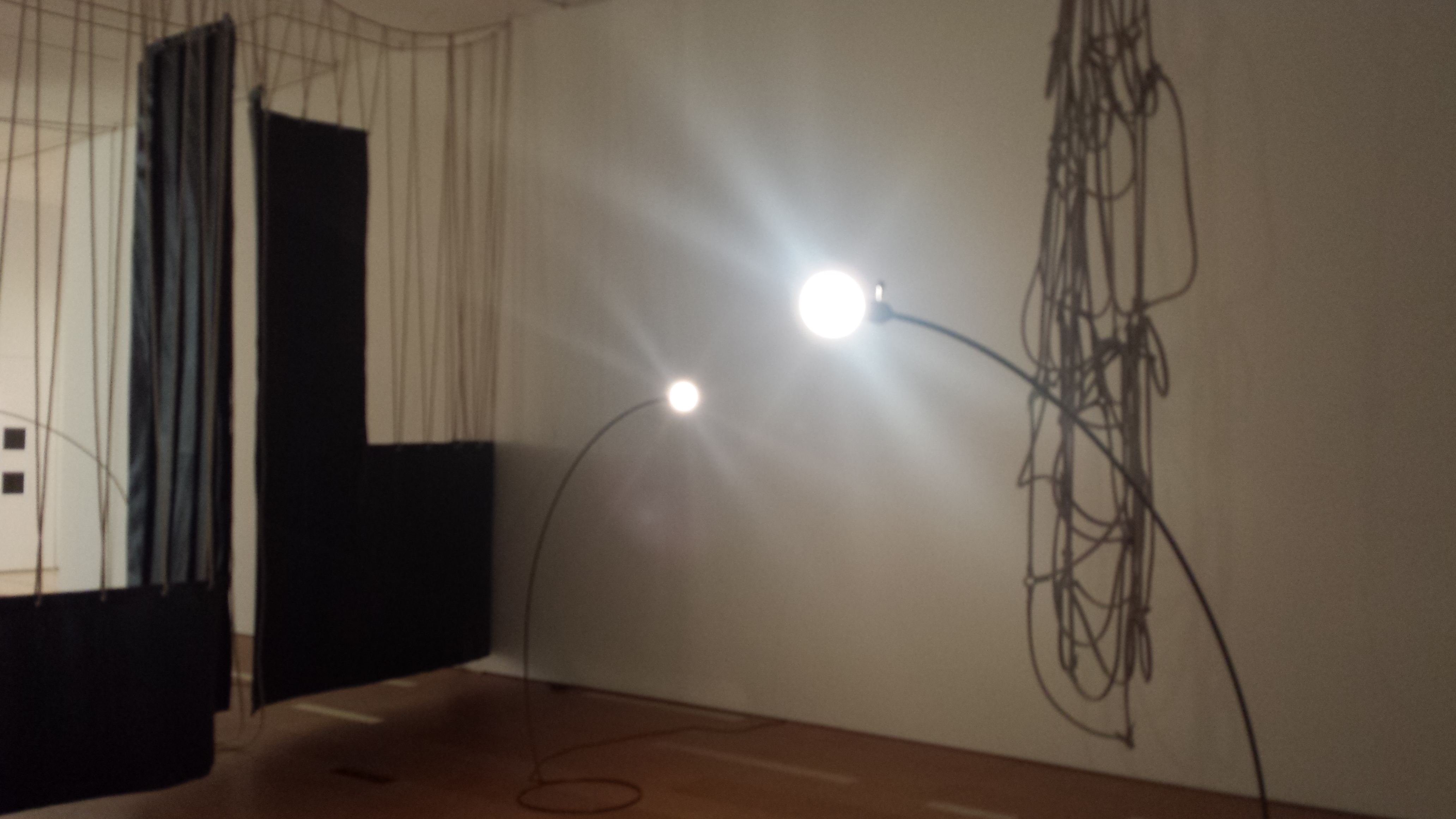 Leonor Antunes, installation view at SFMOMA. 