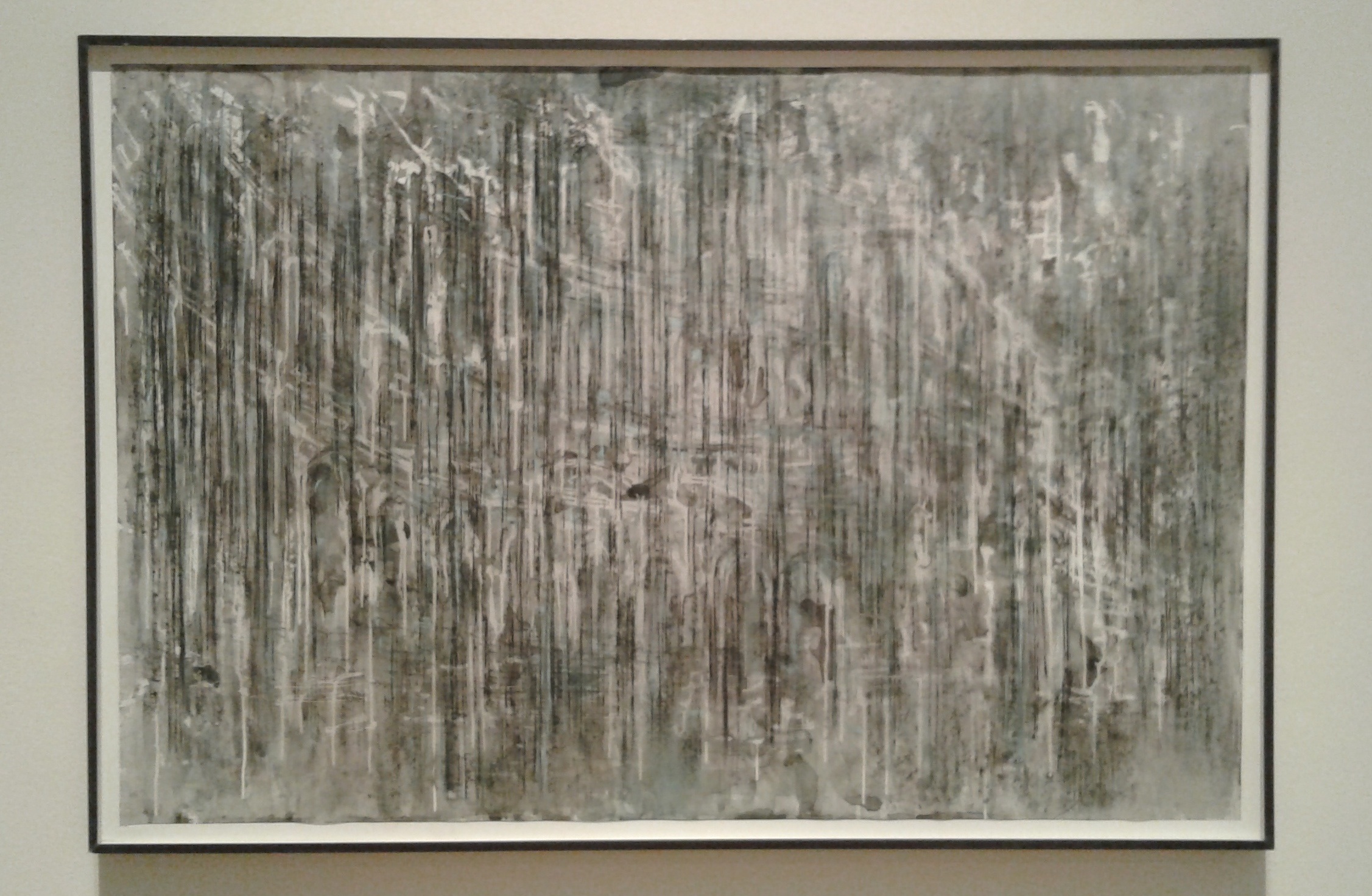 Diana Al-Hadid, Untitled, 2013, Conte crayon, charcoal, pastel and acrylic on Mylar.