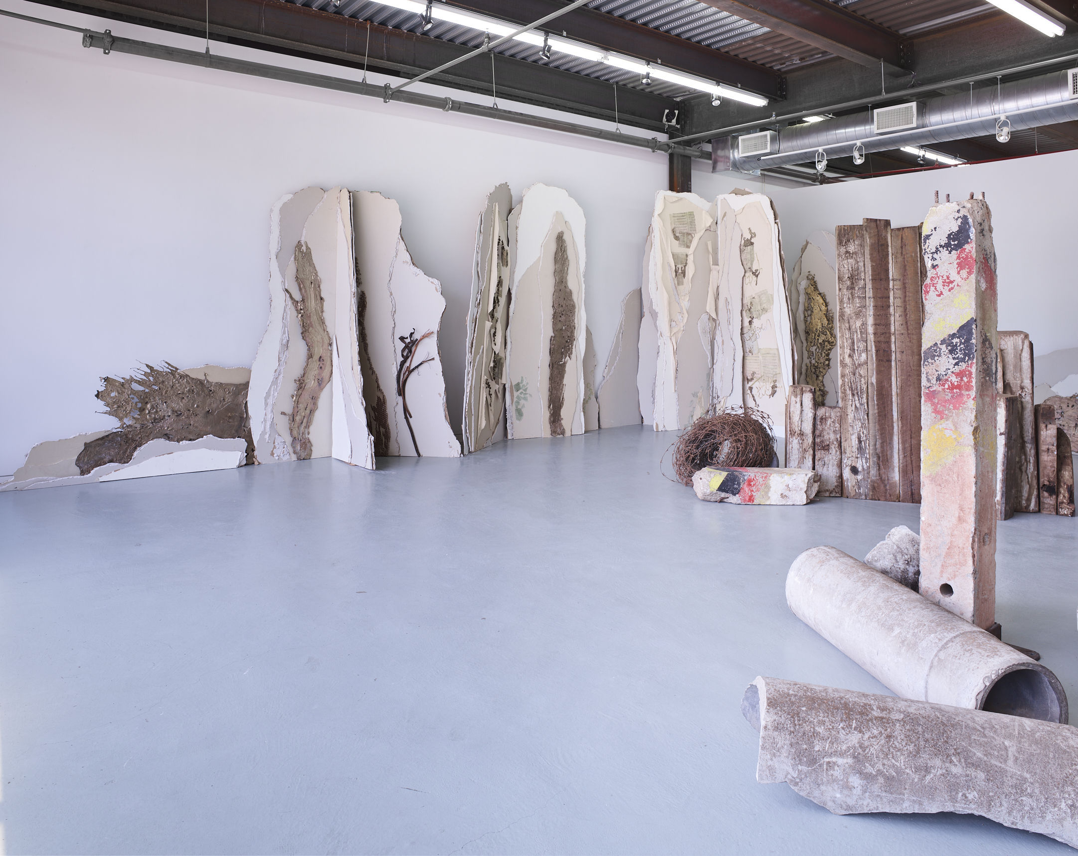 Linda Cunningham's installation view at Odetta Gallery.