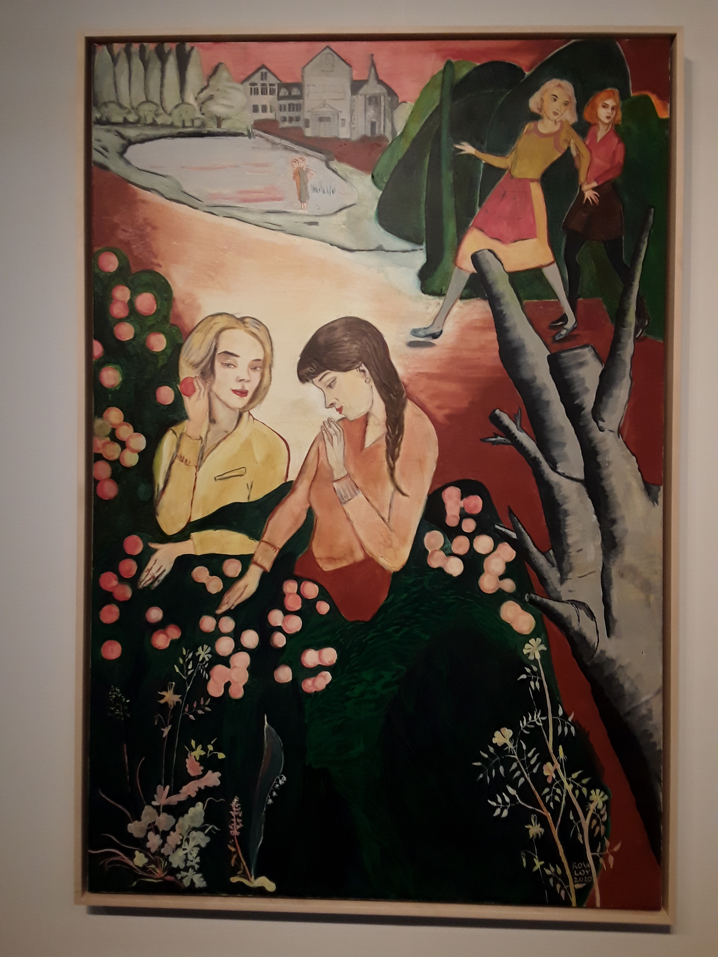 Rosa Loy, Tu das nicht, 2020, Casein on canvas.